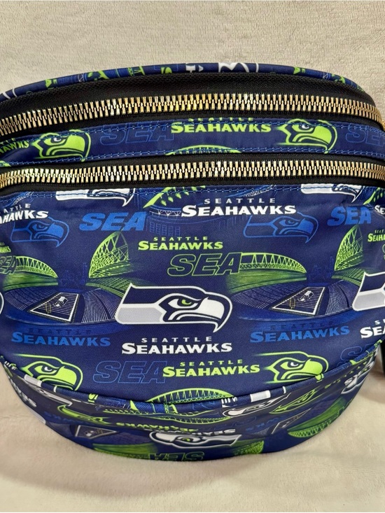 unbranded Handbags - New Seattle Seahawks Navy & Neon Green Crossbody Bum Bag w/ long strap size incl